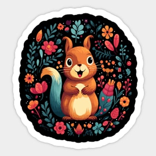 Squirrel Happiness Sticker